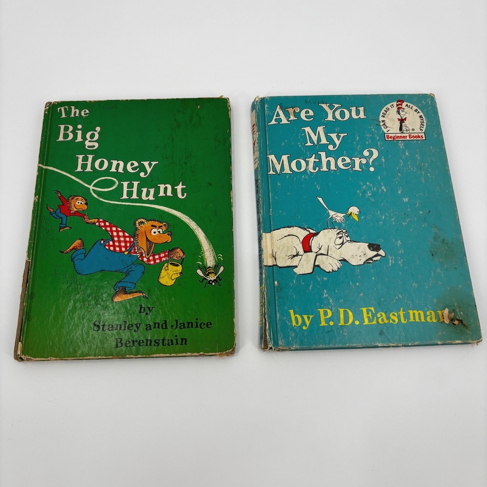 The Big Honey Hunt and Are You My Mother Childrens Beginner Books Lot, Vintage